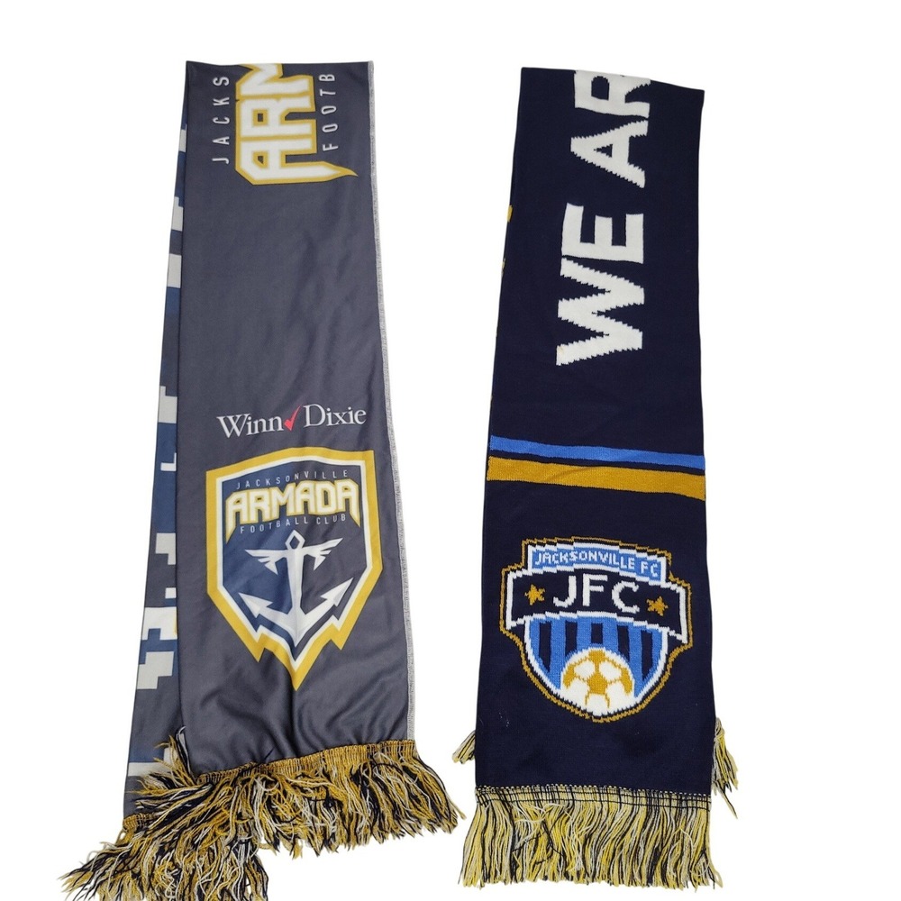 2 Jacksonville Armada Football Club Soccer Scarves, Fan Gear - Picture 2 of 2